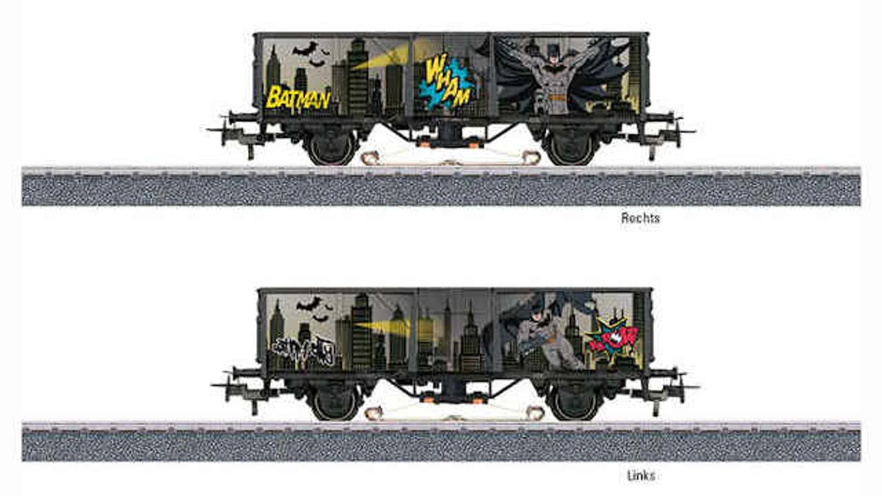 Marklin HO Gauge Start Up Superheroes Batman Wagon W/Collectable Figure 44826 3 Marklin HO Gauge Start Up Superheroes Batman Wagon W/Collectable Figure 44826