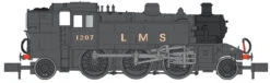 Dapol N Gauge Class 2MT Ivatt 1207 LMS Unlined Black DCC Ready Model Railway Steam Locomotive 2S-015-005