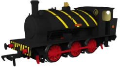 Rapido Trains OO Gauge 16" Hunslet - No. 1983/1940 Clement, NCB Black With Stripes - DCC Sound 903514