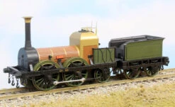 Rapido Trains OO Gauge Liverpool & Manchester Railway 0-4-2 'Lion' (1980 Condition) - DCC Ready Model Railway Steam Locomotive 913002