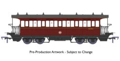 Rapido Trains OO Gauge Wisbech & Upwell Bogie Coach Third No E60461 BR Maroon 919006