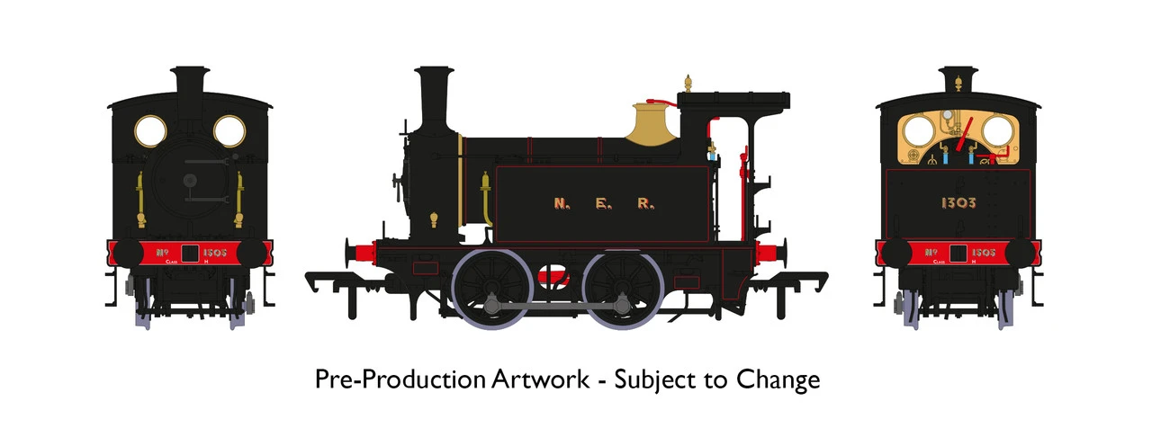 Rapido Trains OO Gauge NER Class Y7 0-4-0T - No 1303 NER Lined Black DCC Ready Model Steam Locomotive 932003 4 Rapido Trains OO Gauge NER Class Y7 0-4-0T - No 1303 NER Lined Black DCC Ready Model Steam Locomotive 932003 - Image 2