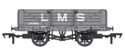Rapido Trains OO Gauge LMS Dia 1666 Open Wagon - No.247185 LMS Grey 937002