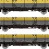 Rapido Trains N Gauge OAA Triple Pack - BR Civil Link Grey/Yellow 956005 -Best Model Shop 956005 57780.1671623344