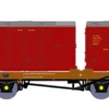Rapido N Gauge BR ‘Conflat P’ No. B933182 (with Crimson Containers) 921005 -Best Model Shop Capture 48517.1648737207