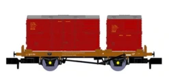 Rapido N Gauge BR ‘Conflat P’ No. B933233 (with Crimson Containers) 921006