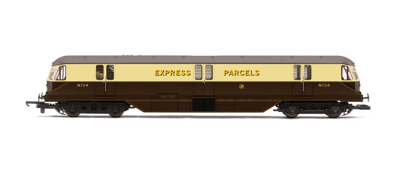 Hornby Railroad OO Gauge RailRoad Plus GWR, Bo-Bo, No. 34 Parcels Car - Era 3 R30384 3 Hornby Railroad OO Gauge RailRoad Plus GWR, Bo-Bo, No. 34 Parcels Car - Era 3 R30384