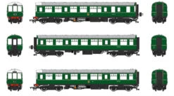 Heljan OO Gauge Class 104 3 Car DMU M50422/M59134/M50426 BR Early Green 1450