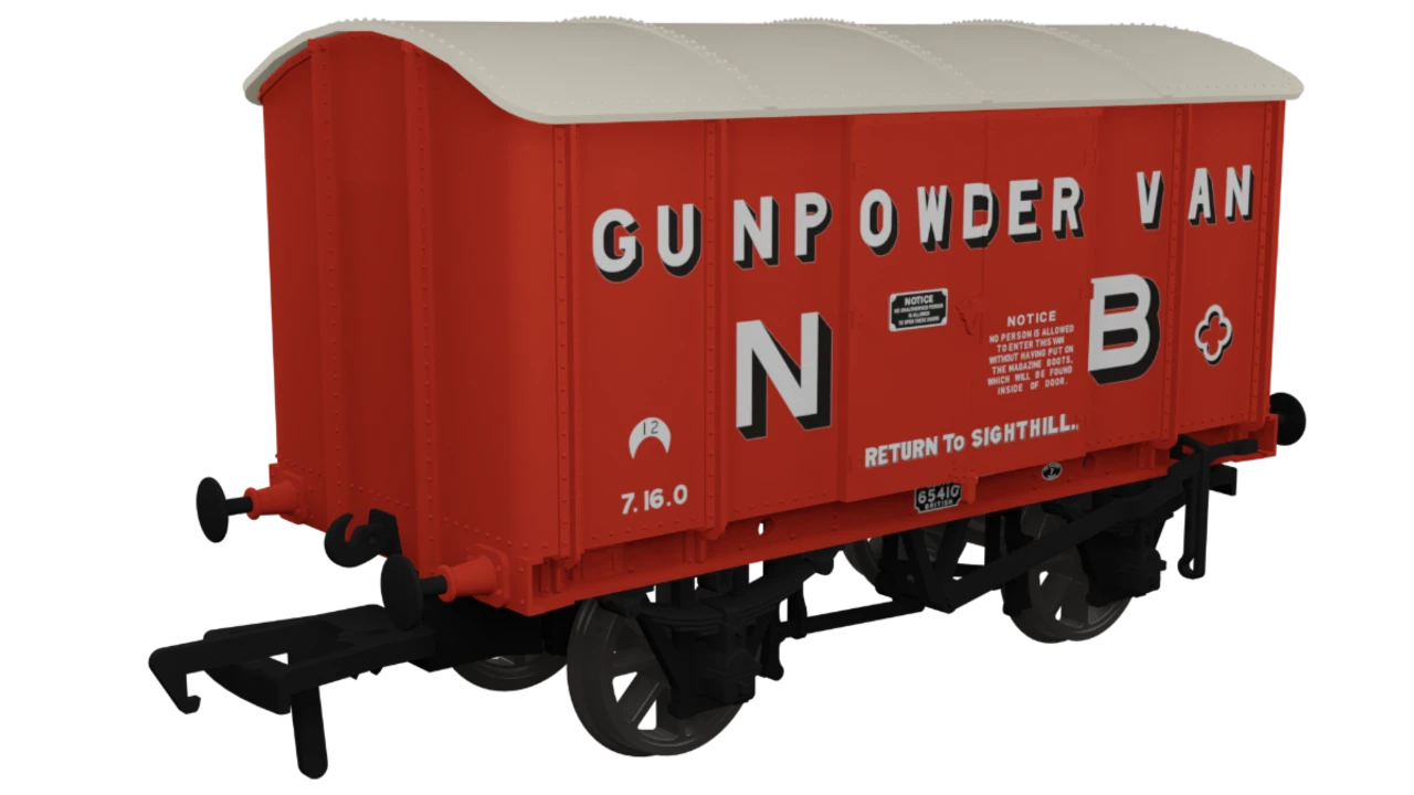Rapido Trains OO Gauge V6 Metal Van - North British Railway Gunpowder Van No. 65410